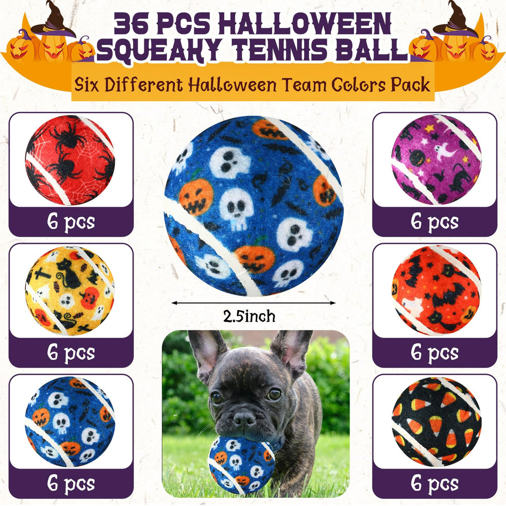 Seenelling bola tenis tamaño 2-5 pulgadas para perros, fácil de atrapar y morder.