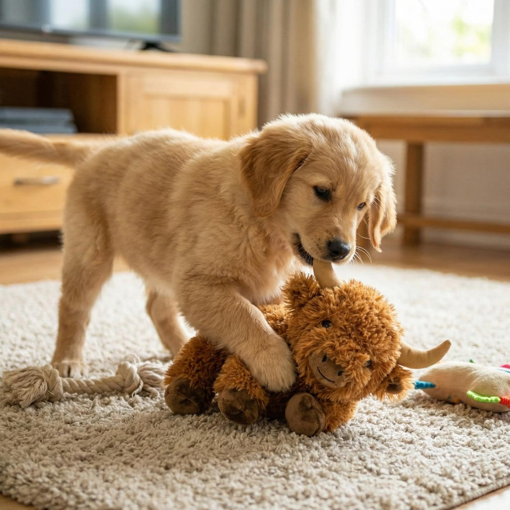 seenelling peluche perro suave para dientes sensibles y juegos de dentición