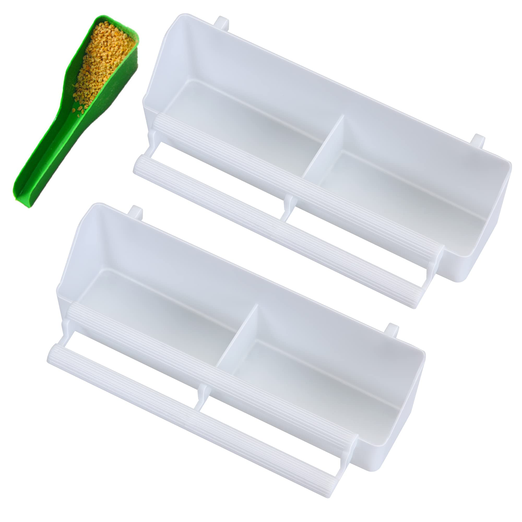Seneme dispensador de agua para jaula con tazas dobles, fácil de rellenar
