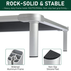 Sennenny estructura de aluminio resistente, base estable para perros grandes.