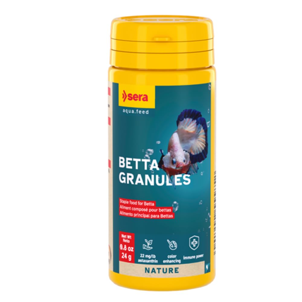 Sera Betta Granules en envase de 50 ml, mejora color y digestión.