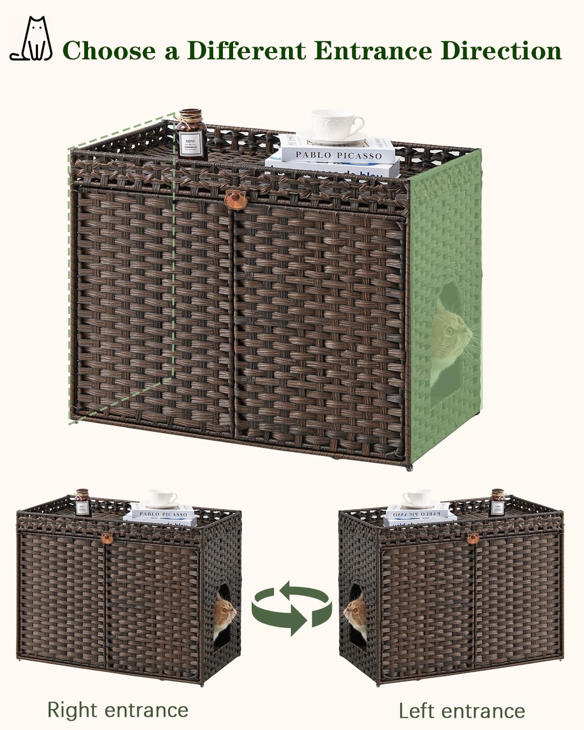 SETVSON mimbre-moderna-caja-arena: aspecto natural que complementa la decoración.