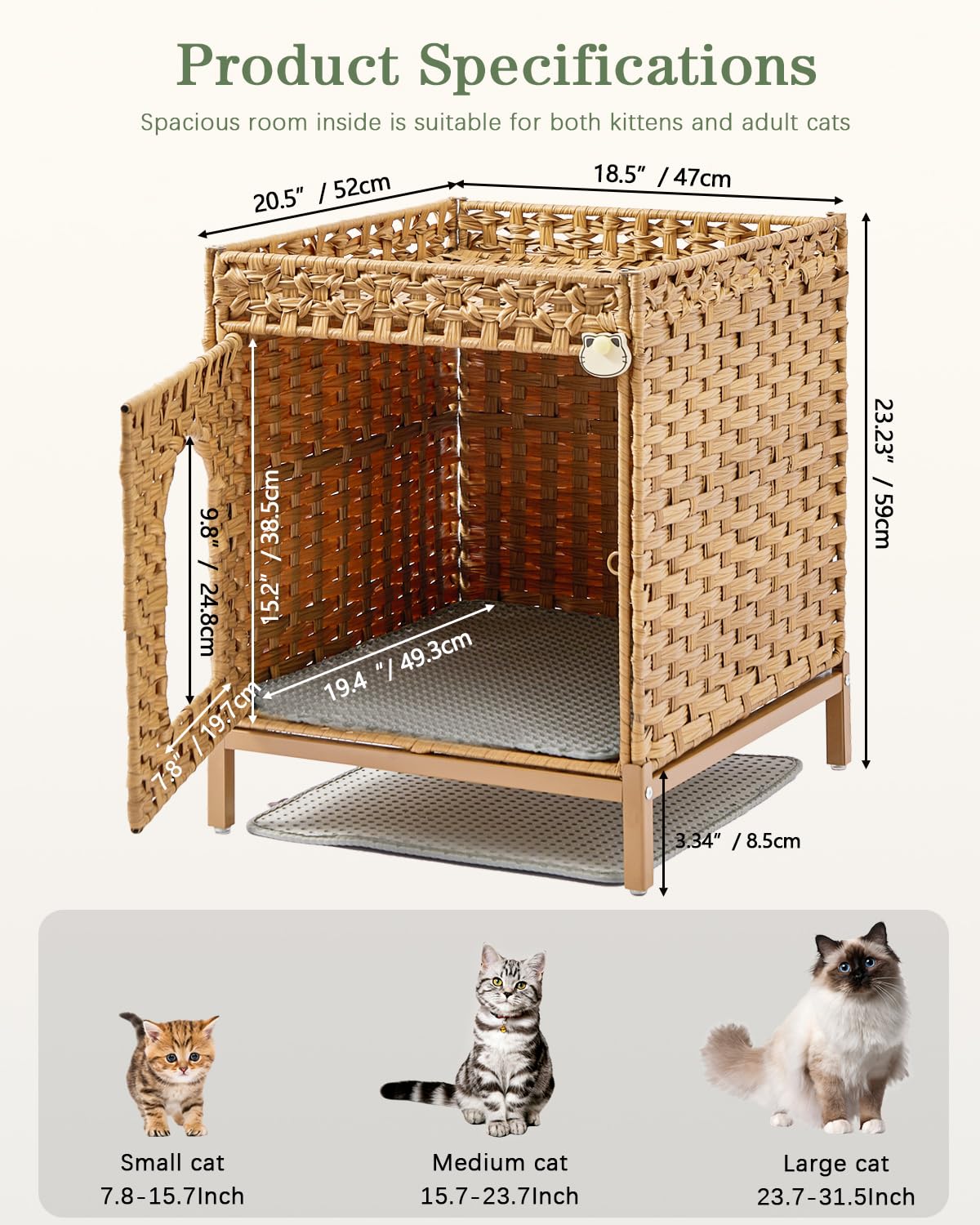 SETVSON caja de arena oculta estructura interior de metal y durabilidad.