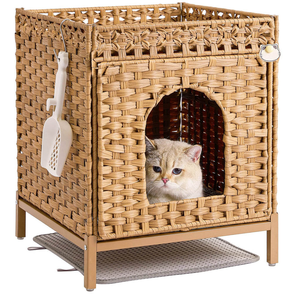SETVSON caja de arena oculta con mueble y pies de metal para mayor estabilidad.