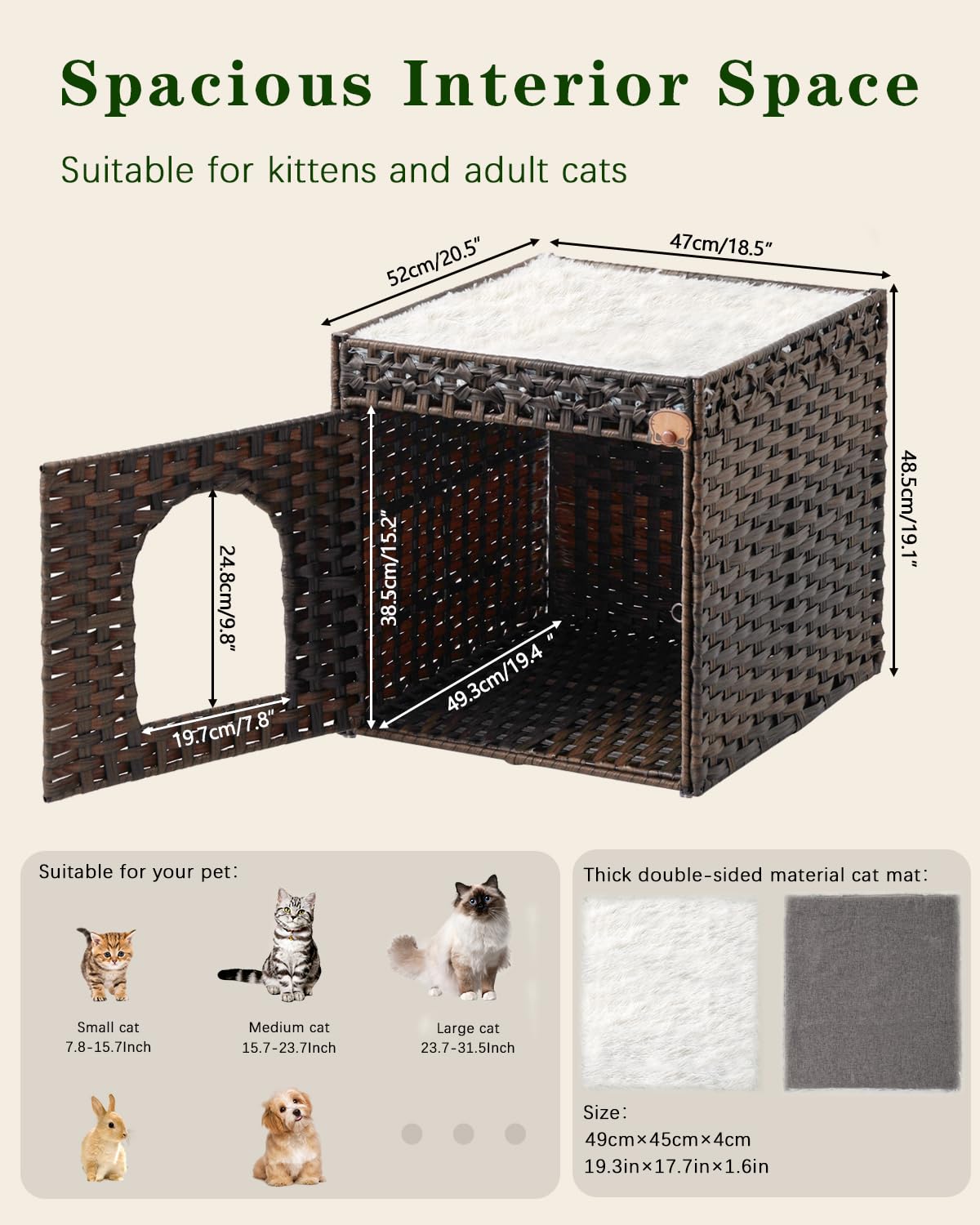 SETVSON diseño-plegable-cama-gato ahorro-espacio para casa