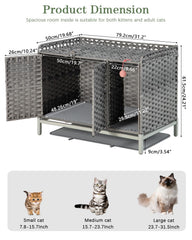 SETVSON mueble oculto para gatos: sala ordenada y tranquila.