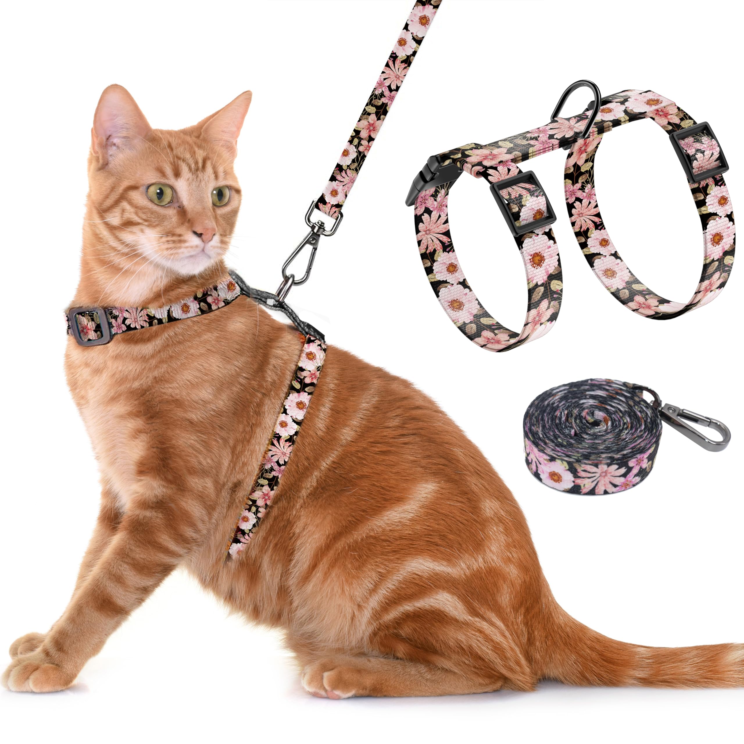 Arnés Seyezo para gatos con enfoque en escape, paseo seguro