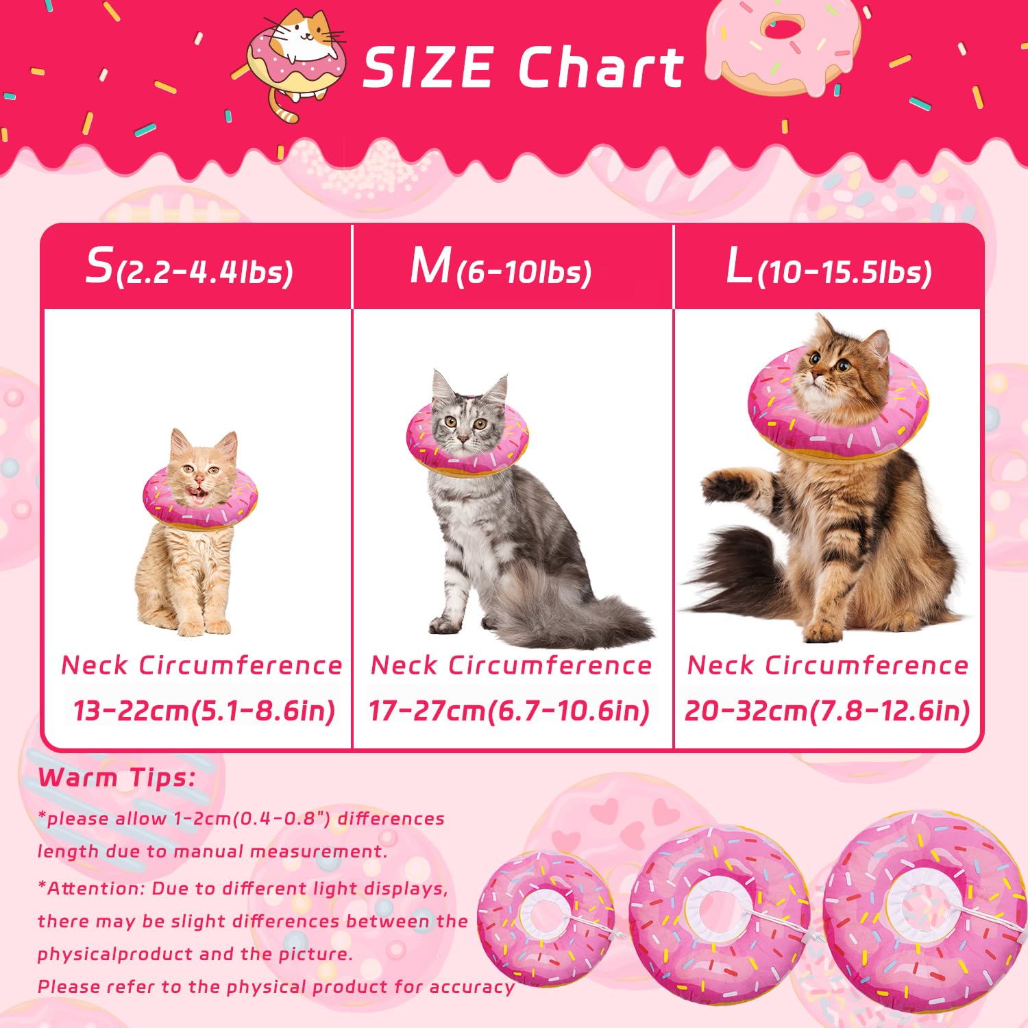 Cono ajustable para gato Seyezo, se ajusta al cuello para mayor comodidad.