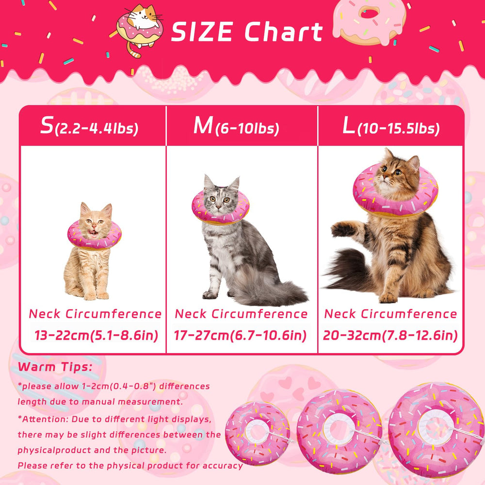 Cono ajustable para gato Seyezo, se ajusta al cuello para mayor comodidad.