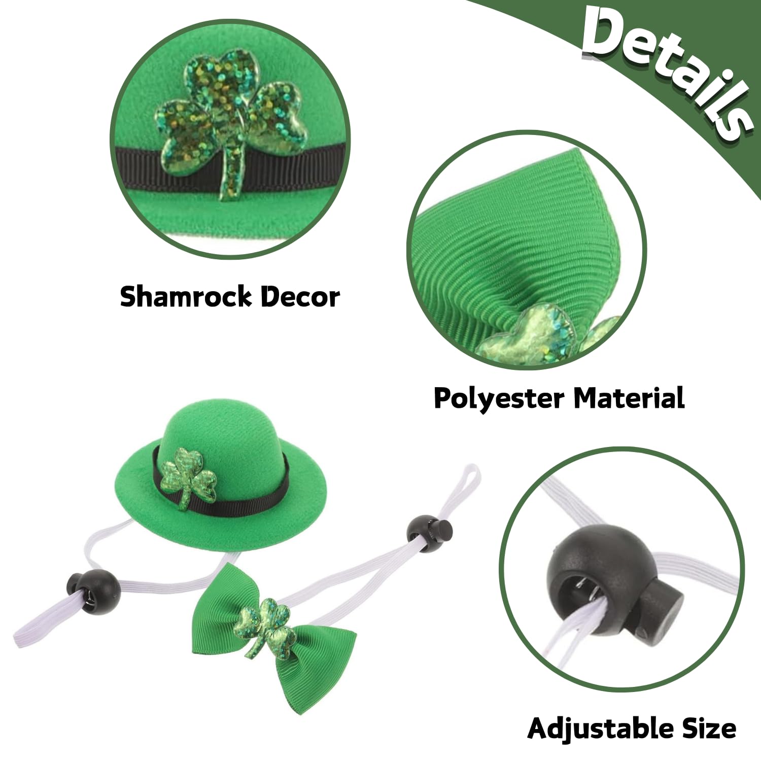SEZDEKI adornos trebol verde para disfraz de mascotas.
