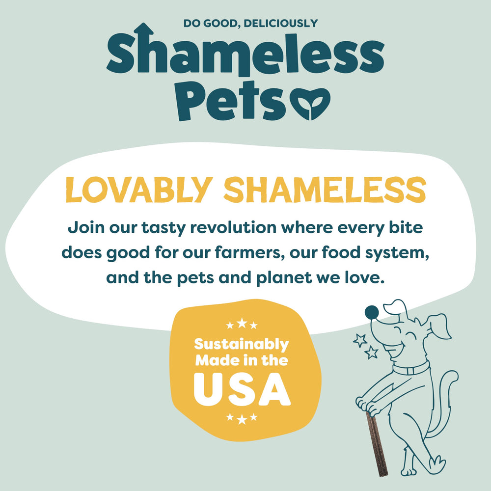 Shameless Pets ingredientes reutilizados reducen desperdicio con cada snack.