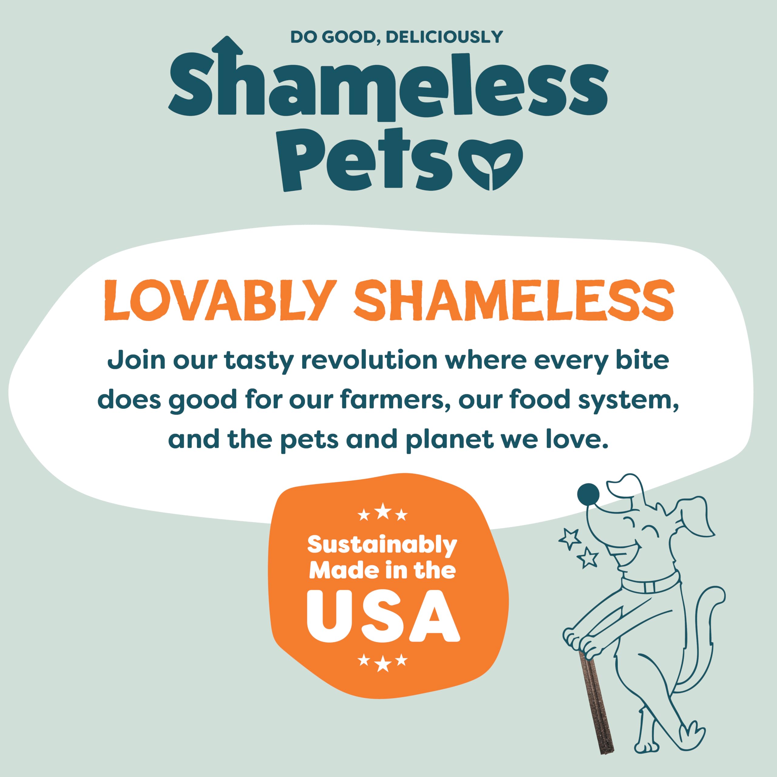 Shameless Pets masticables dentales hechos en EE. UU. por nutricionistas