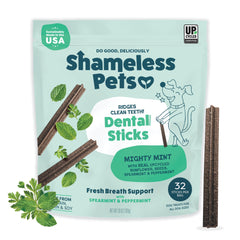 Shameless Pets Triple Mint masticables dentales para aliento fresco en perros