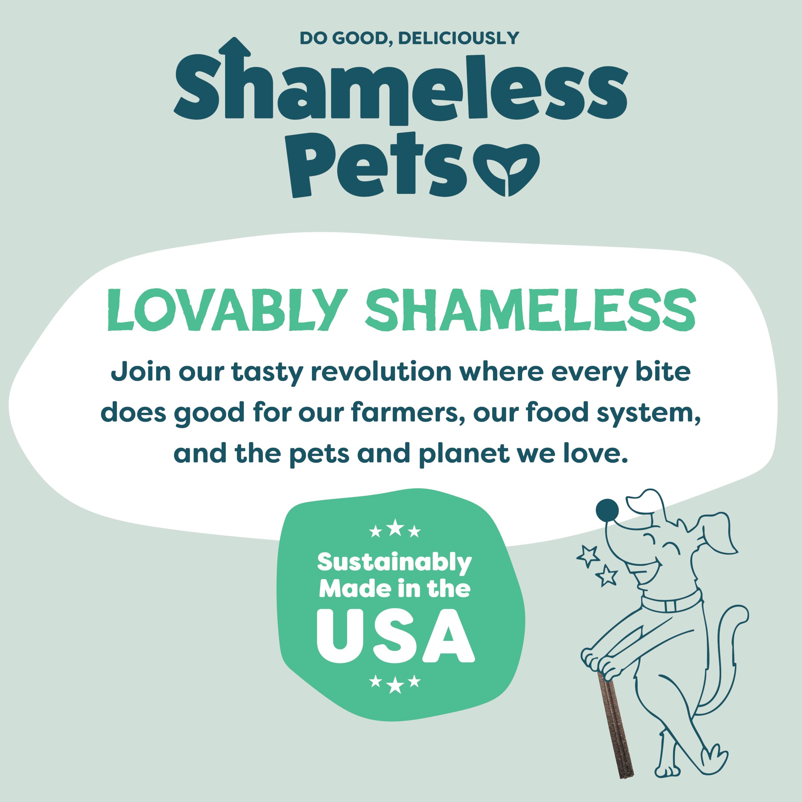 Shameless Pets Triple Mint masticables dentales facil de digerir para perros activos