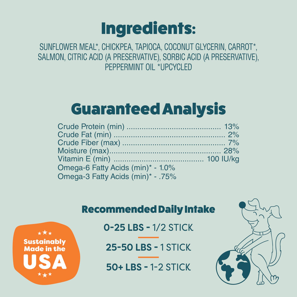 Shameless Pets Palitos dentales con Omega 3 y 6 para pelo saludable.