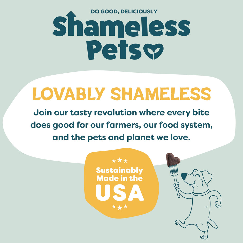 Variedad 5 sabores Shameless Pets, muestra opciones para distintas preferencias.