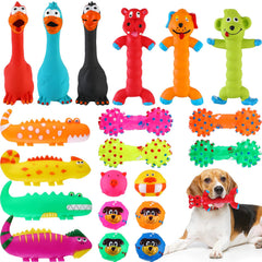 Juguetes Shappy con chirrido y variedad de animales para perros medianos y grandes.