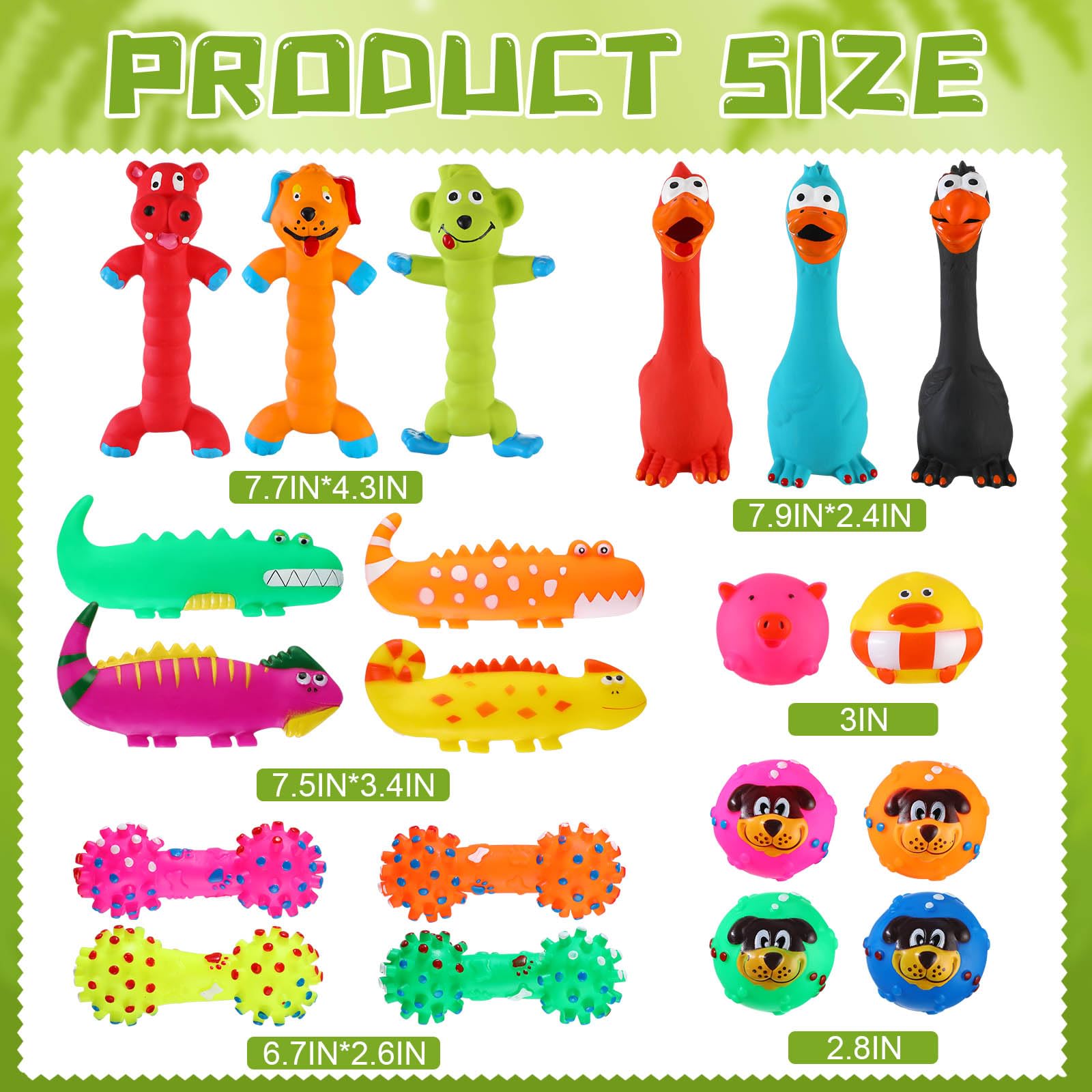 Juguetes de látex Shappy con chirrido, suaves y duraderos para masticar de forma segura.