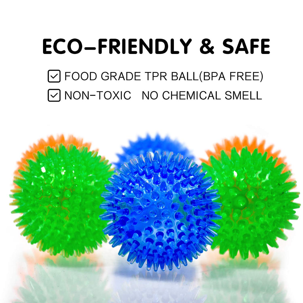 SHARLOVY bolas para perros espigas colores, ideal para entrenamiento y masticación