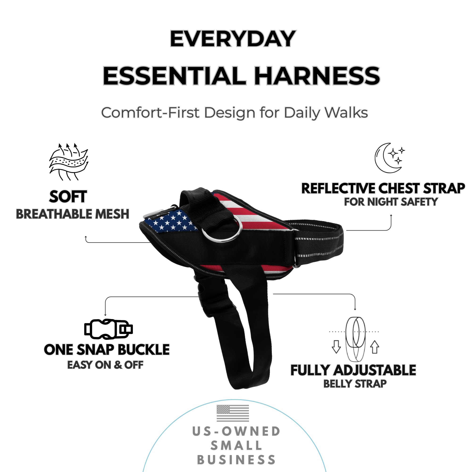 ShawnCo Arnés Esencial con 3 anillos, enganche estable para entrenamientos