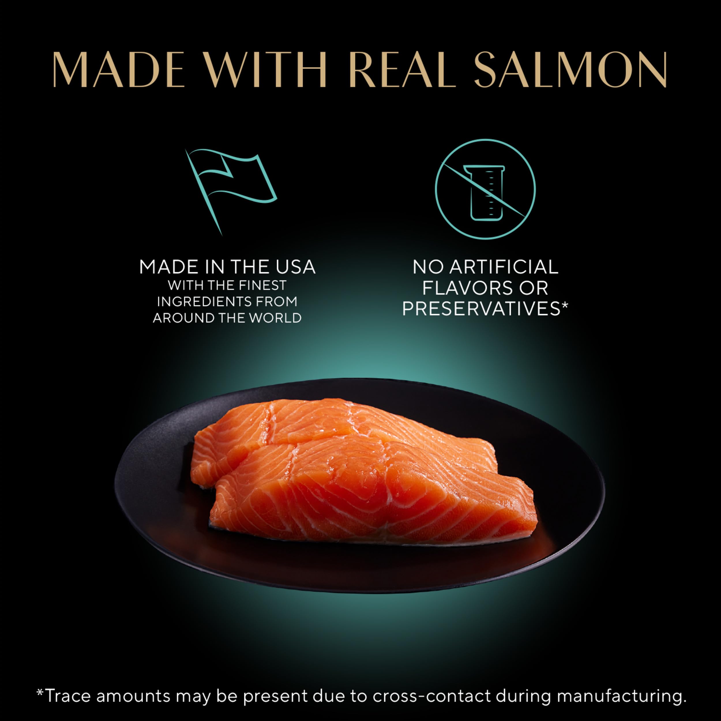 Pate suave de salmón para gatitos, mordida fácil