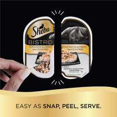 Twin-Pack de SHEBA, presentación ordenada para dos porciones por comida.