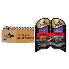 Sheba Perfect Portions Pate Ternera, textura cremosa para gatos adultos.