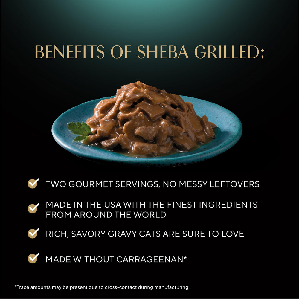 Sheba porciones perfectas pollo marinado en salsa, plato gourmet para adultos