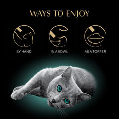 Sheba Premium Puree Gato Pollo, recompensa deliciosa para felinos.