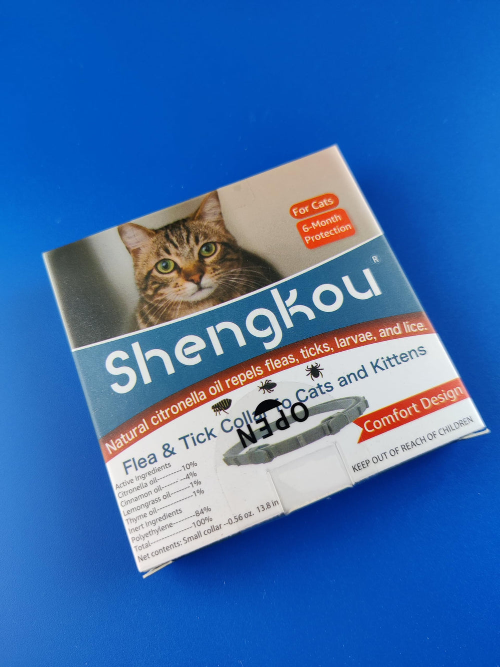 Collar ShengKou en caja, listo para usar y proteger.