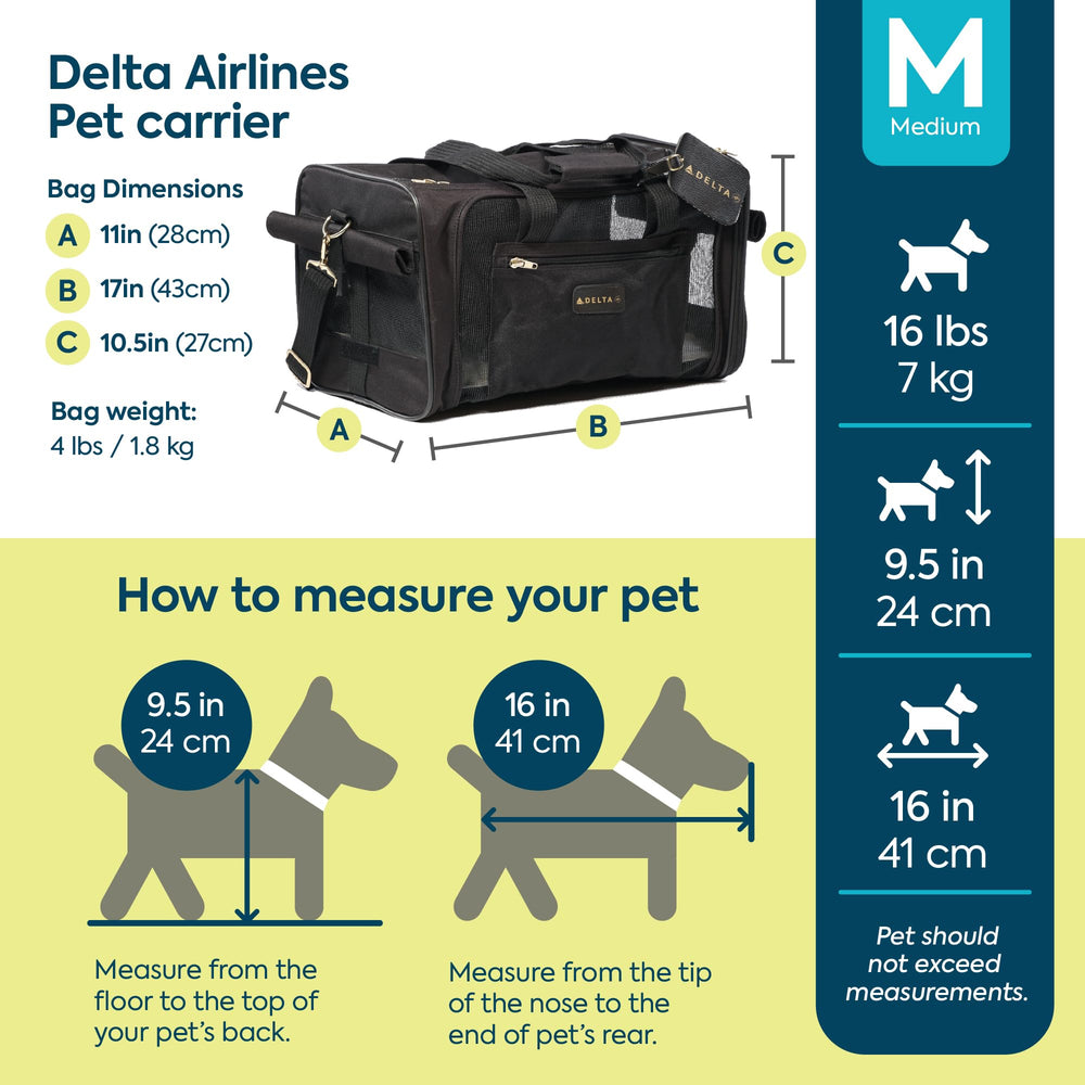 Sherpa Delta Deluxe mediano, cierres reforzados, evita que la mascota escape