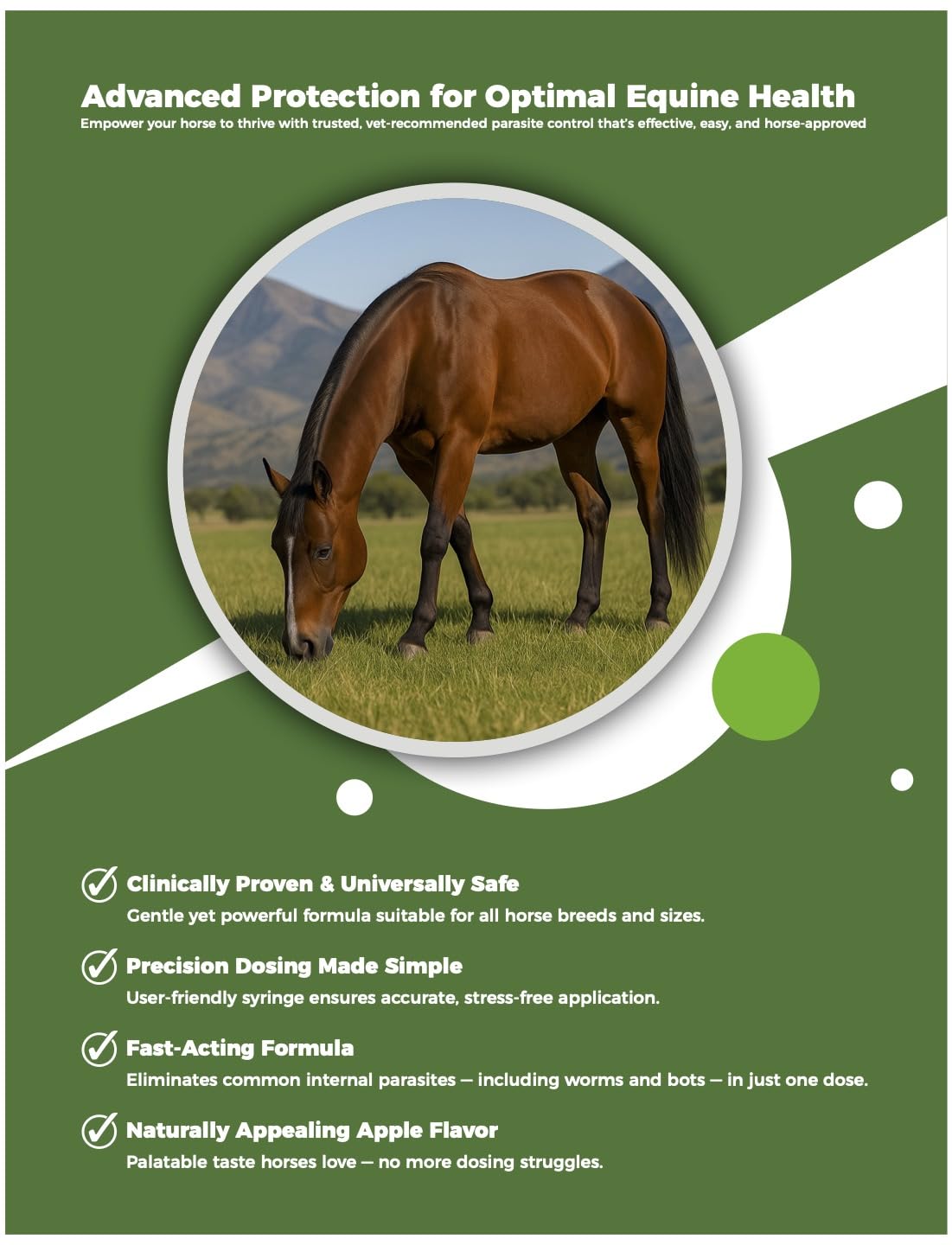 Aplicador de pasta Shevat Vitamins para caballos entrega precisa y segura.