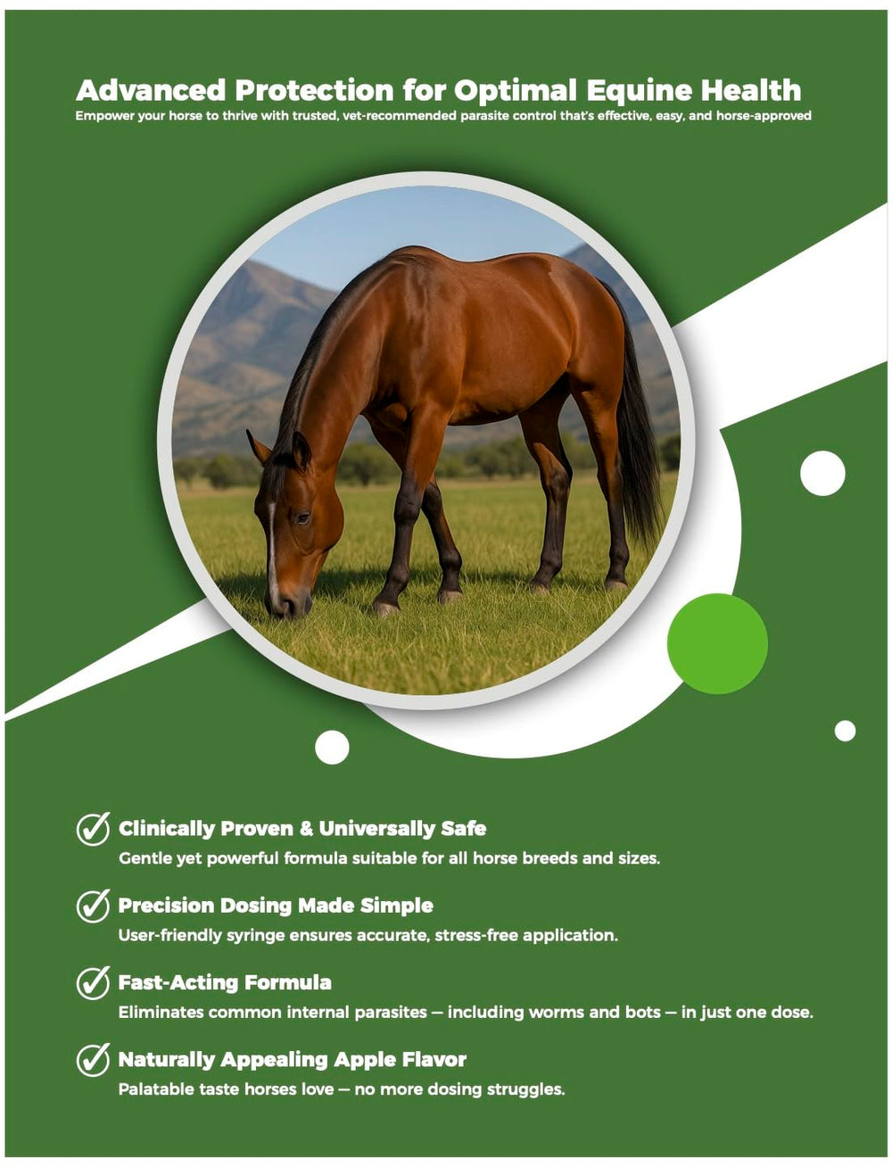 Aplicador de pasta Shevat Vitamins para caballos entrega precisa y segura.