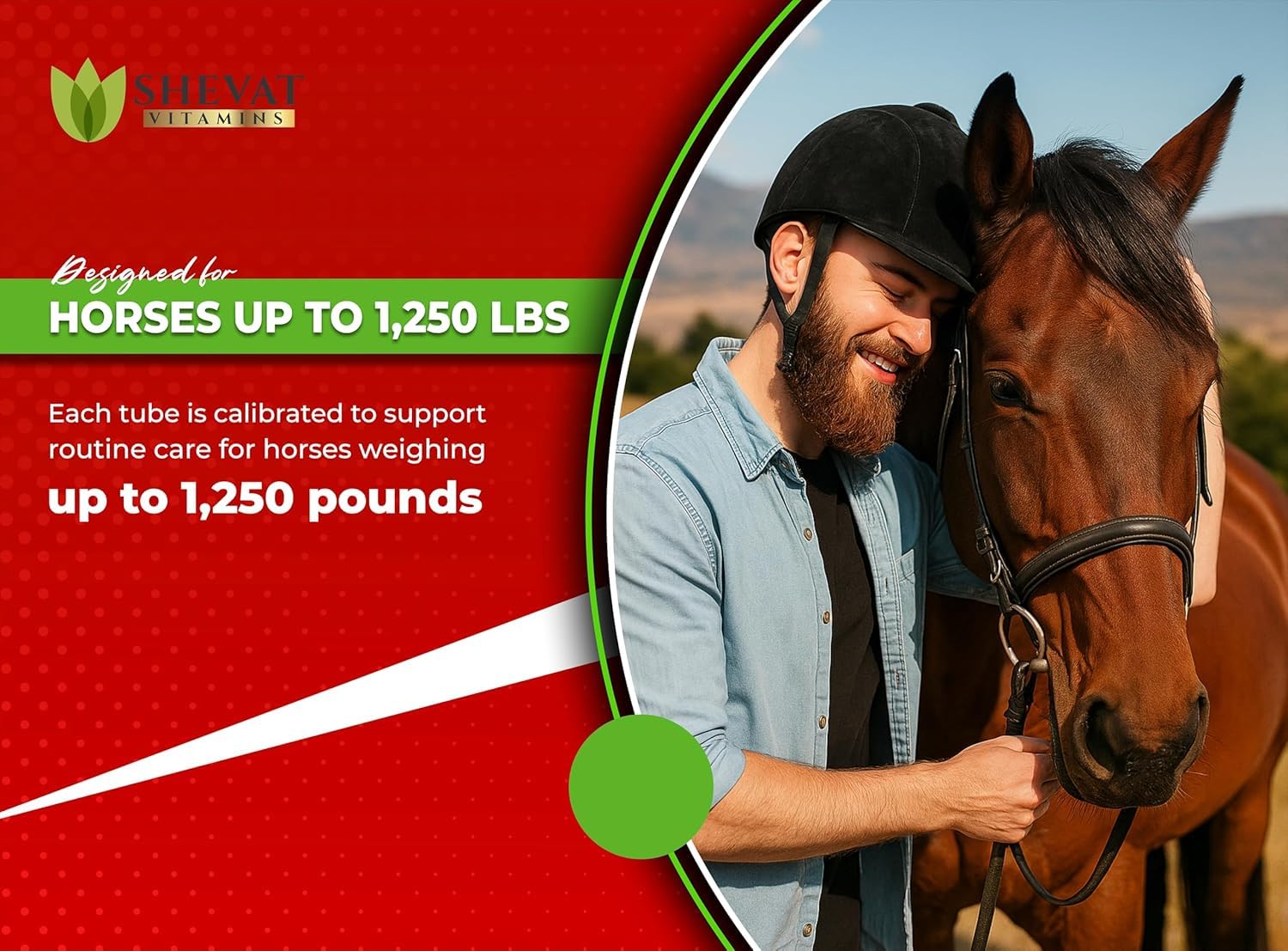 Tubo de ivermectina SHEVAT VITAMINS en formato de 1250 lb