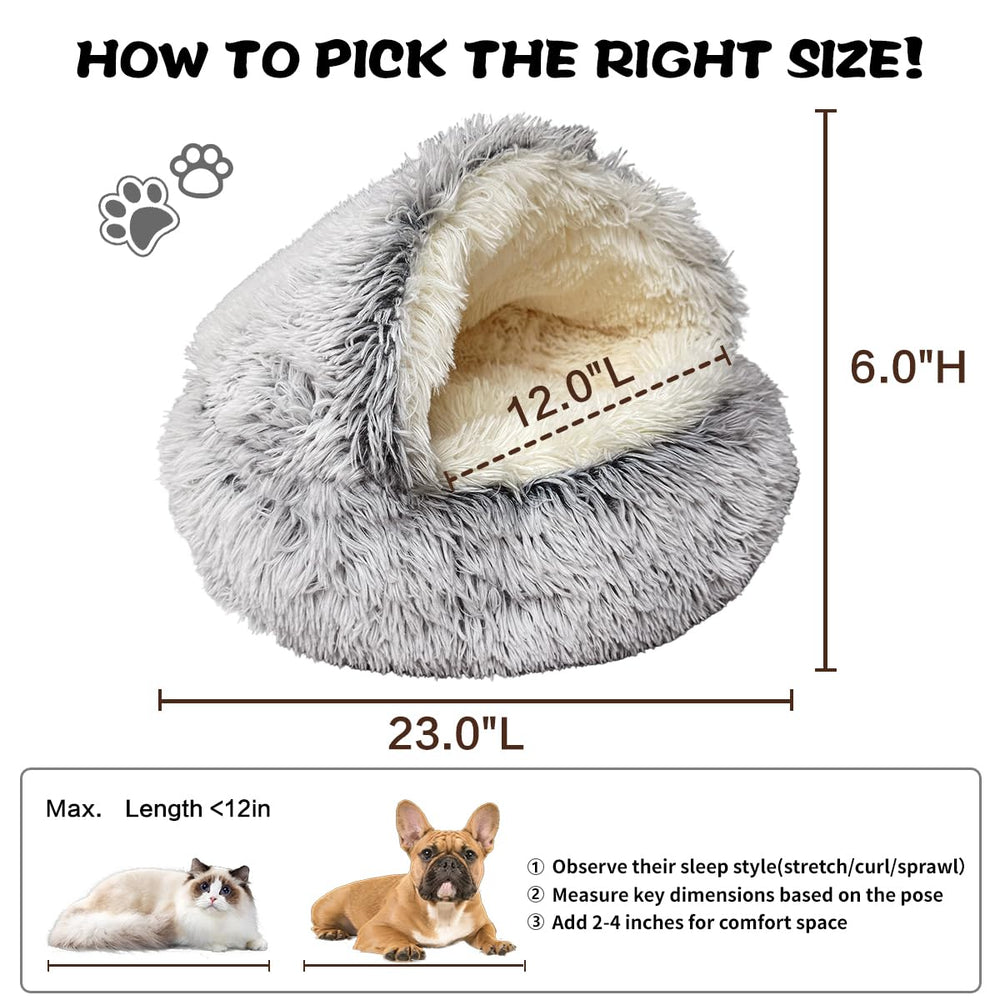 ShinHye Cama para Gatos capucha impermeable, apta para interiores y exteriores.