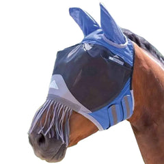 Shires Deluxe Fly Mask malla fina elevada con acolchado suave