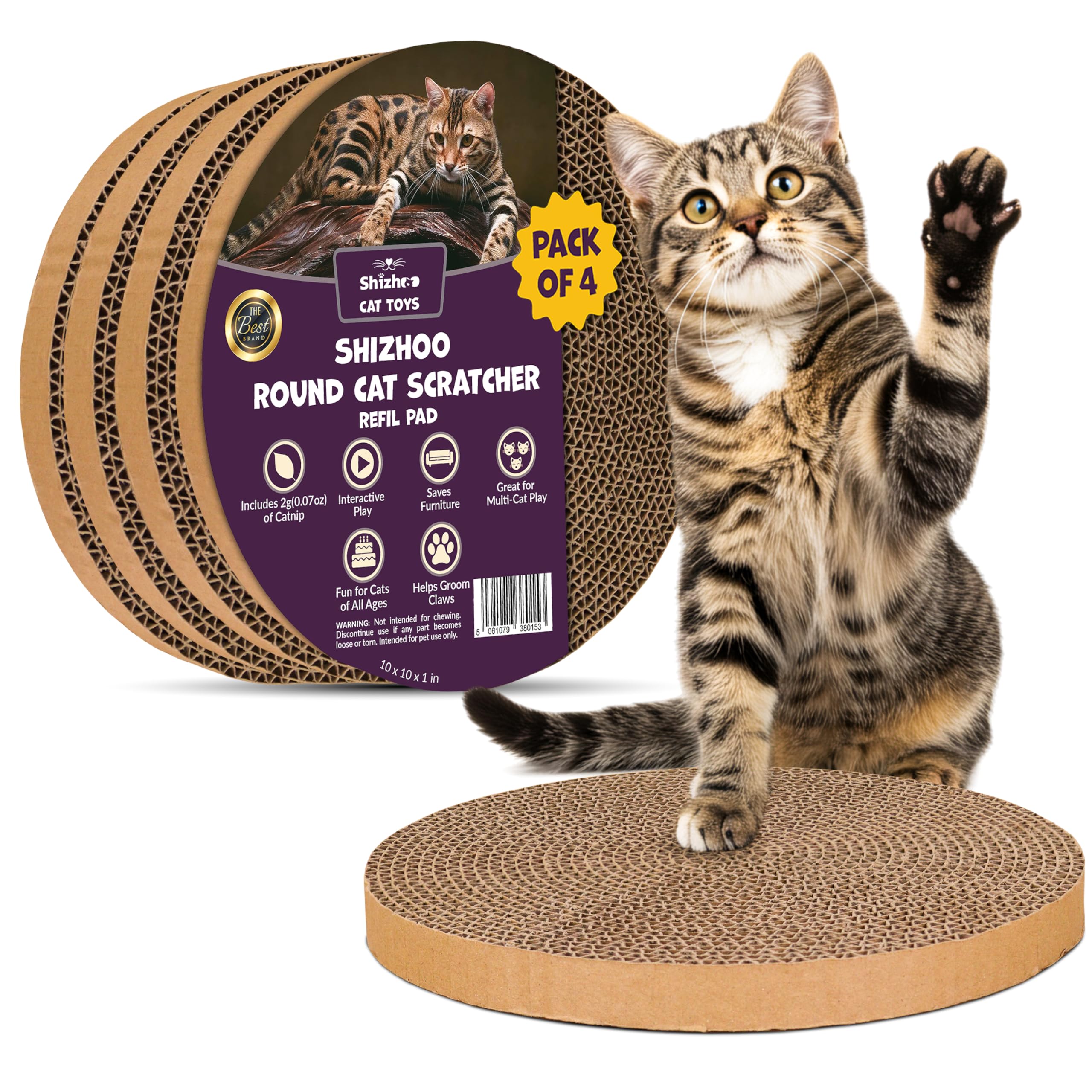 Almohadillas de repuesto Shizhoo para rascar gatos, superficie lista para juego