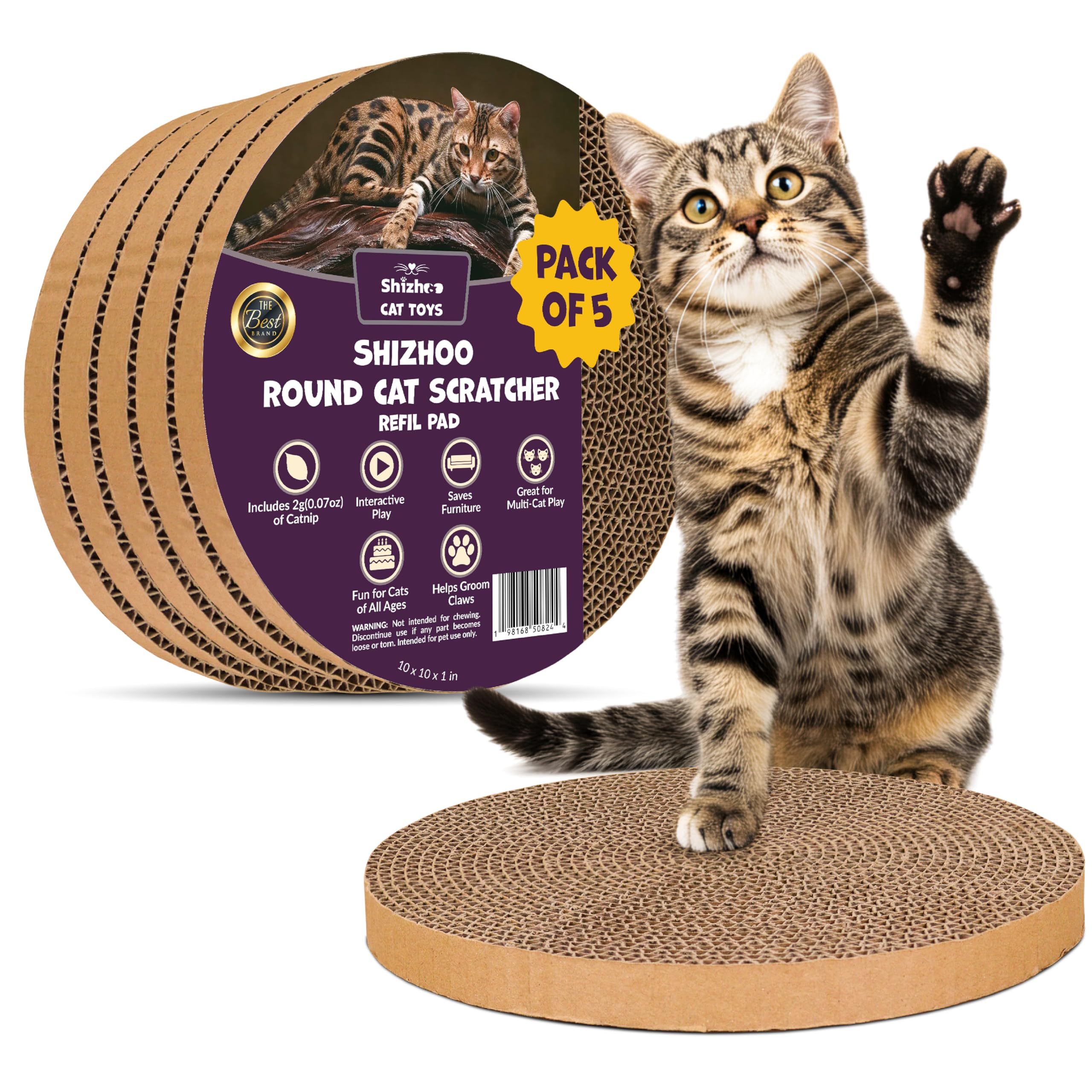 Shizhoo: almohadillas de repuesto para rascar gatos en juego activo.