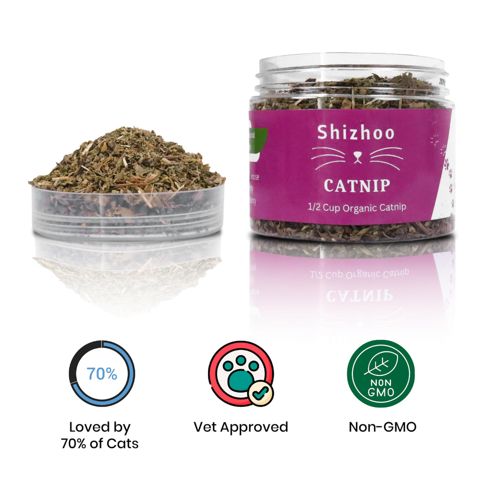Hojas y flores de Shizhoo Catnip, mezcla premium para uso diario.