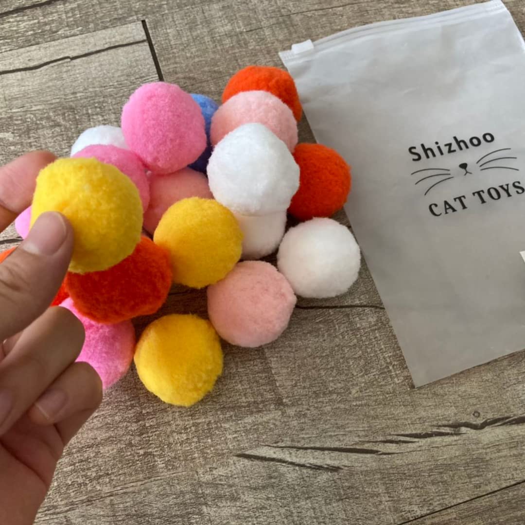 Juego y entrenamiento de gatitos con bolas Shizhoo pom pom.