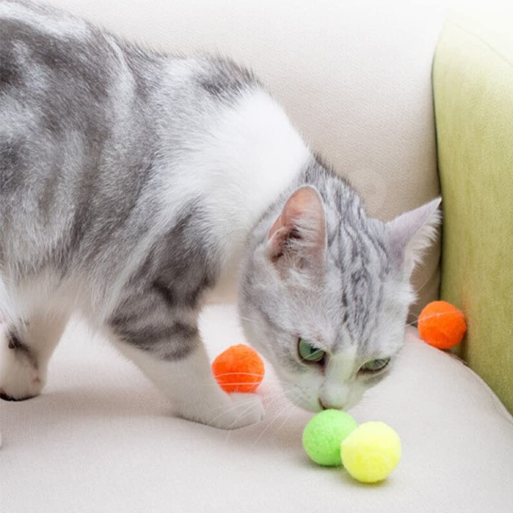 Shizhoo pom pom para colgar del techo: juego elevado que invita a saltar y perseguir