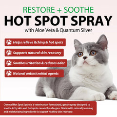 Shuangjia atomizador para zonas irritadas en gatos, ingredientes naturales para cuidado de la piel.