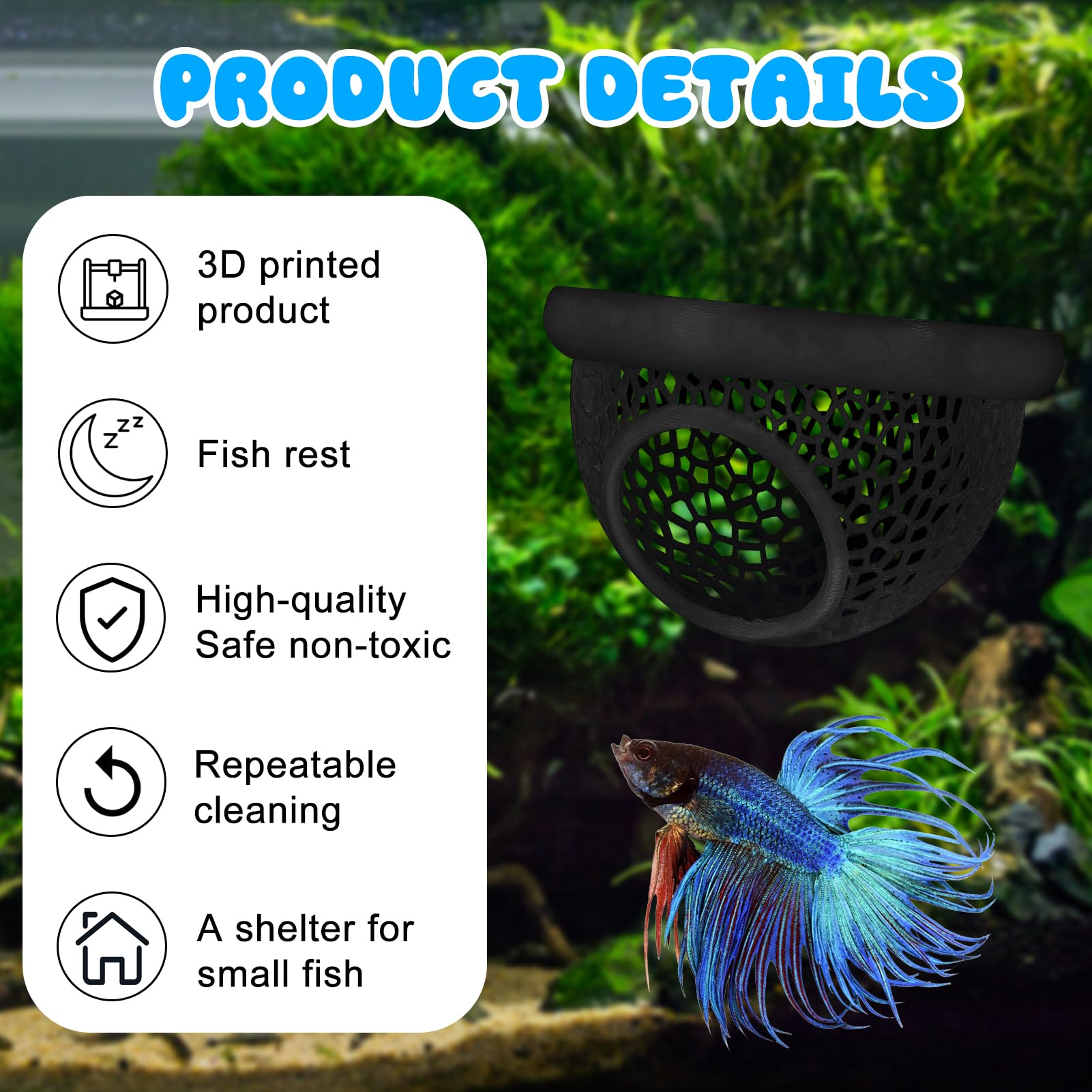 sicutoz refugio betta para nano peces