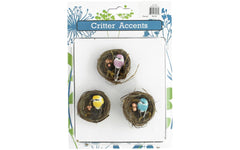 Sierra Pacific Crafts pájaro mini nido 2 pulgadas, ideal para decoraciones de primavera