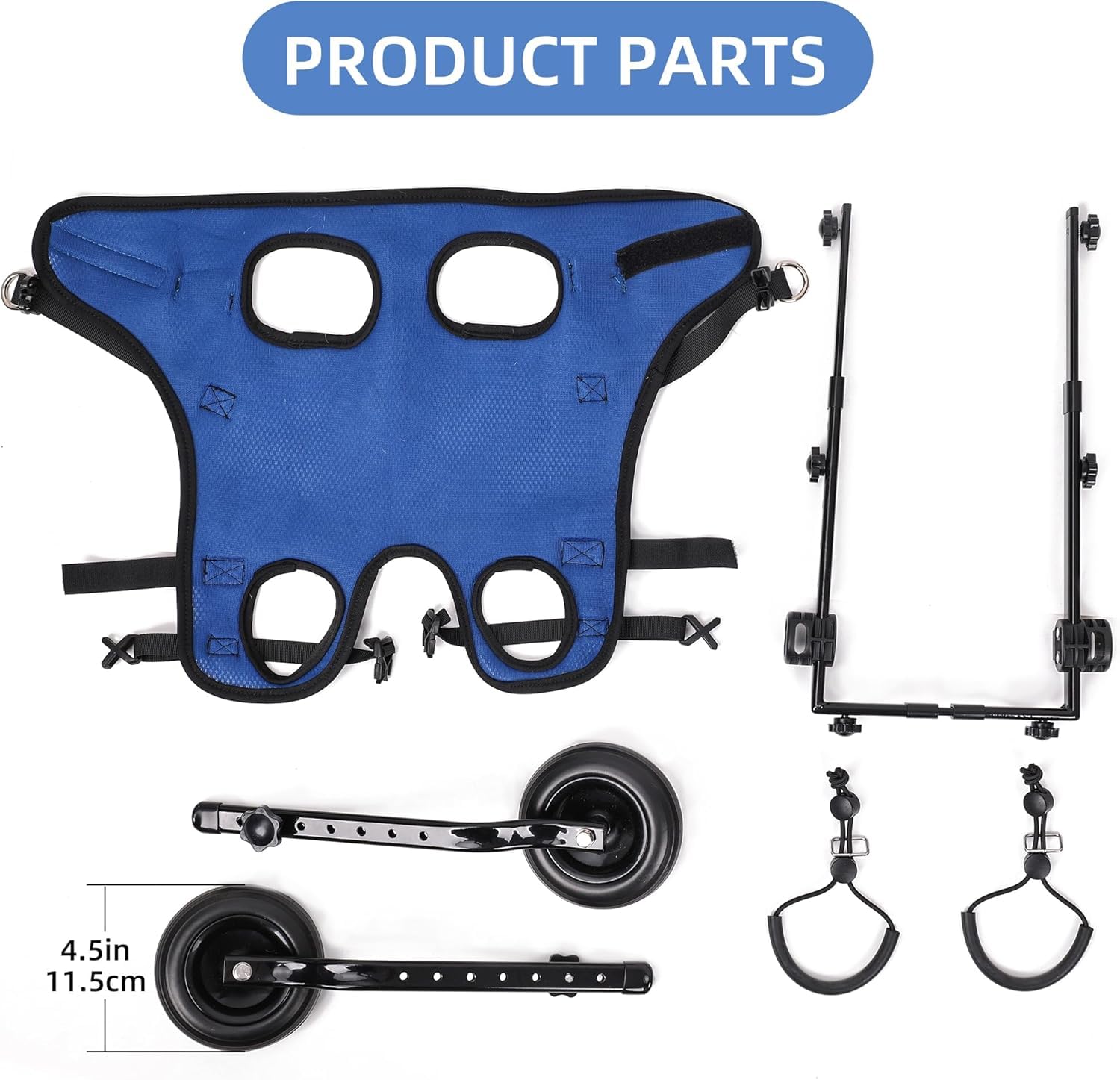 Silla de ruedas para perro pequeño, diseño ajustable para distintos tamaños