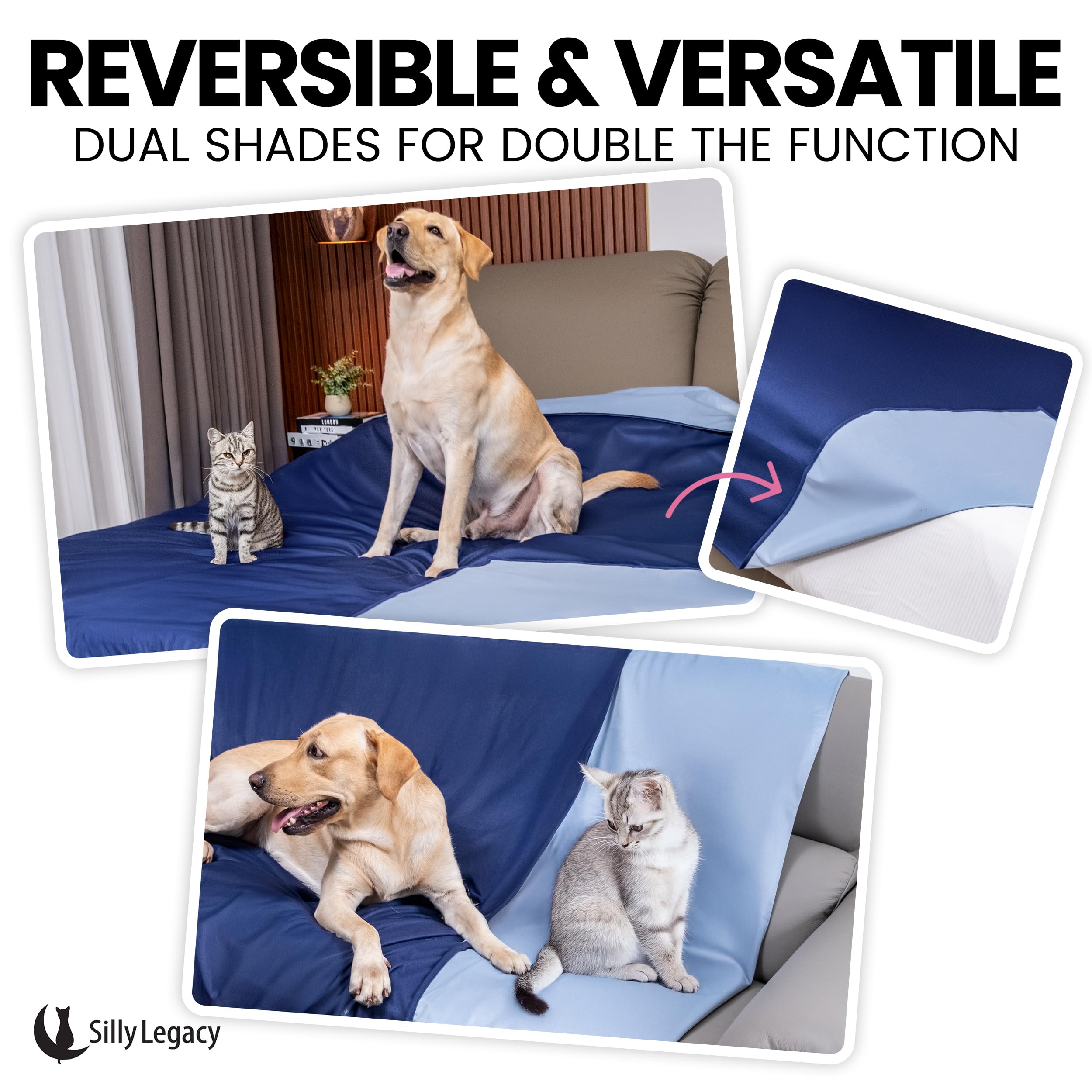 Protector impermeable SILLY LEGACY para sofá y cama, ideal para mascotas