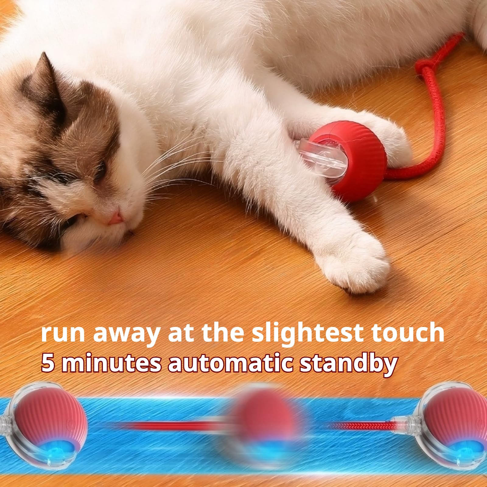SilqueSense Pelota Gato Rodante Verde, juego interactivo para gatos curiosos en casa.