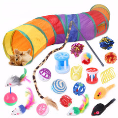 SilqueSense set tuneles para gatos, juego interior de 20 piezas para estimular ejercicio.