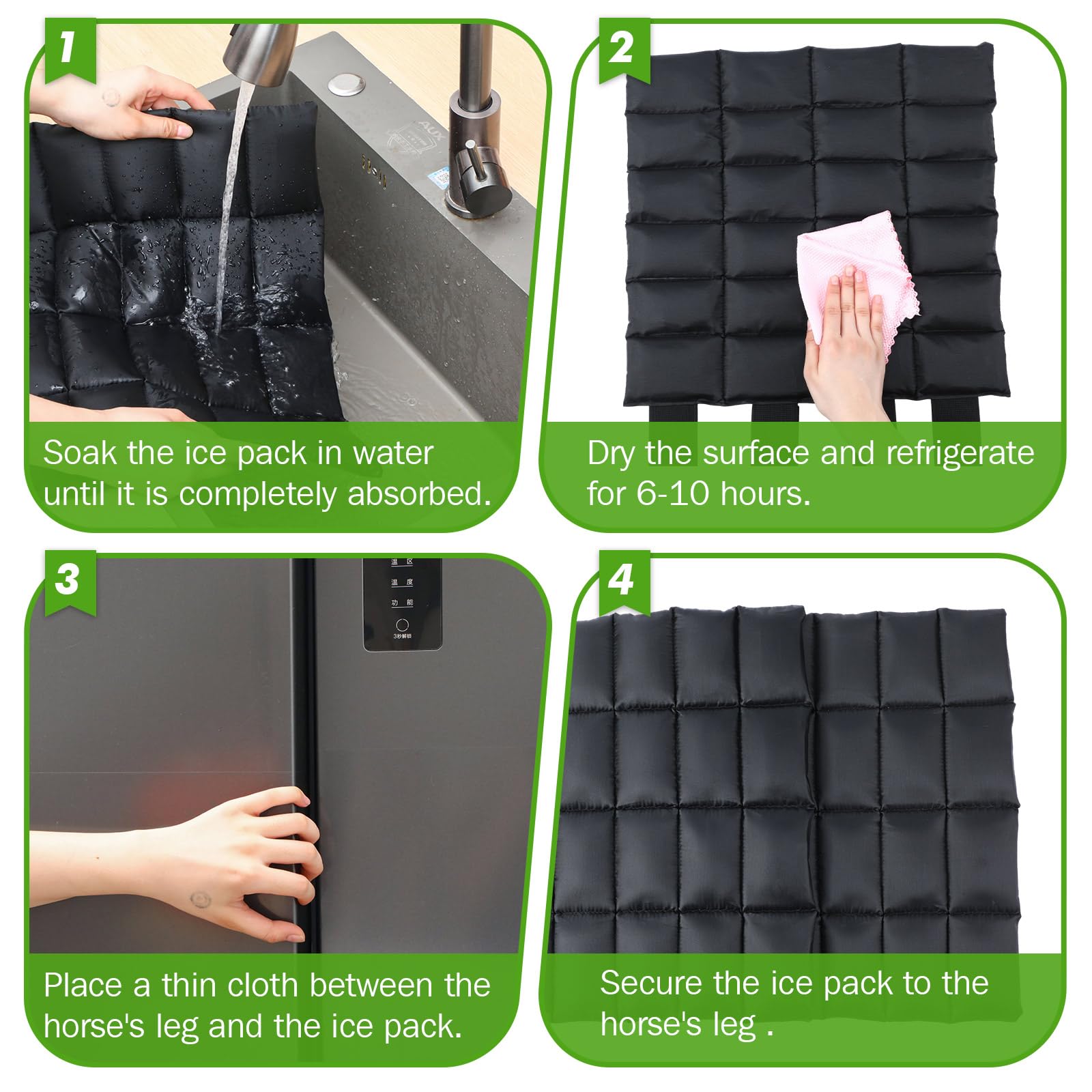 Bota SilTriangle con gel enfriador y aislamiento para enfriamiento prolongado.