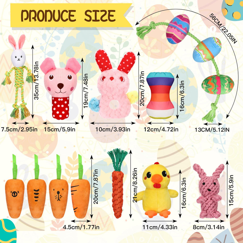 SilTriangle conejo-pascua peluche chirriante, perfecto para sesiones de entrenamiento positivas.